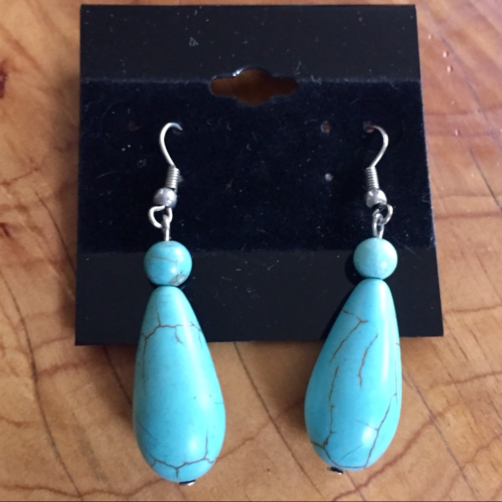 Turquoise beaded earrings